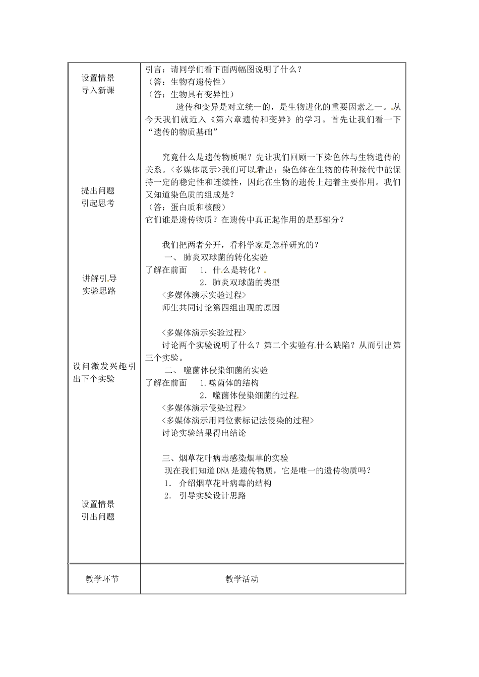 河南省安阳县第二高级中学高中生物《第六章 遗传和变异》教案 新人教版必修3_第2页