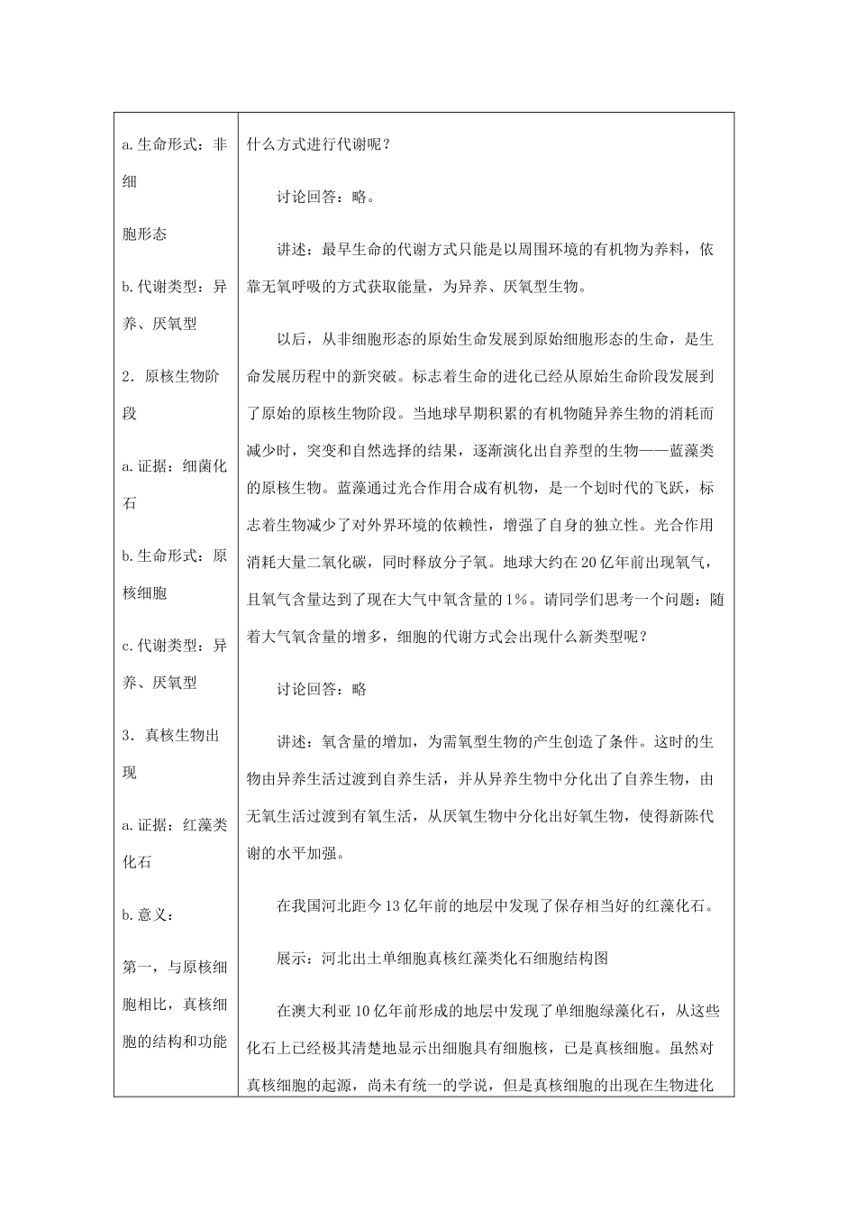 重庆市荣昌区高二生物 生物的进化过程和分界教案-人教版高二全册生物教案_第2页