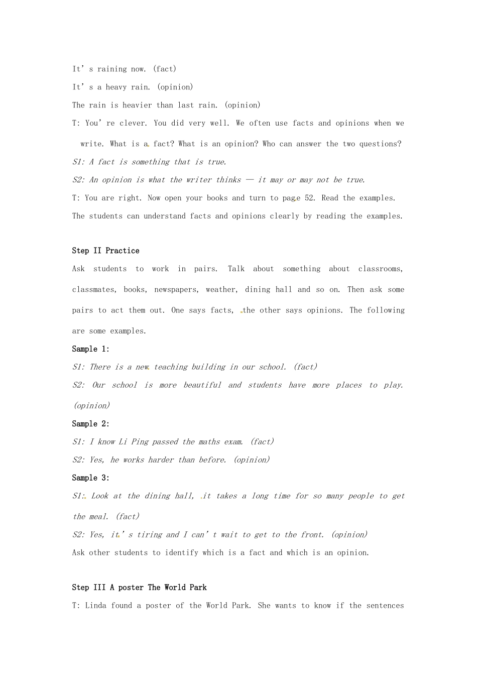 江苏省大丰市万盈二中八年级英语上册 Unit 3 A day out-Period 8 Study skills 教案 牛津版_第2页