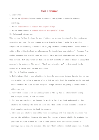 八年级英语上册 Unit 1 Friends Grammar A and B教案 牛津版-牛津版初中八年级上册英语教案