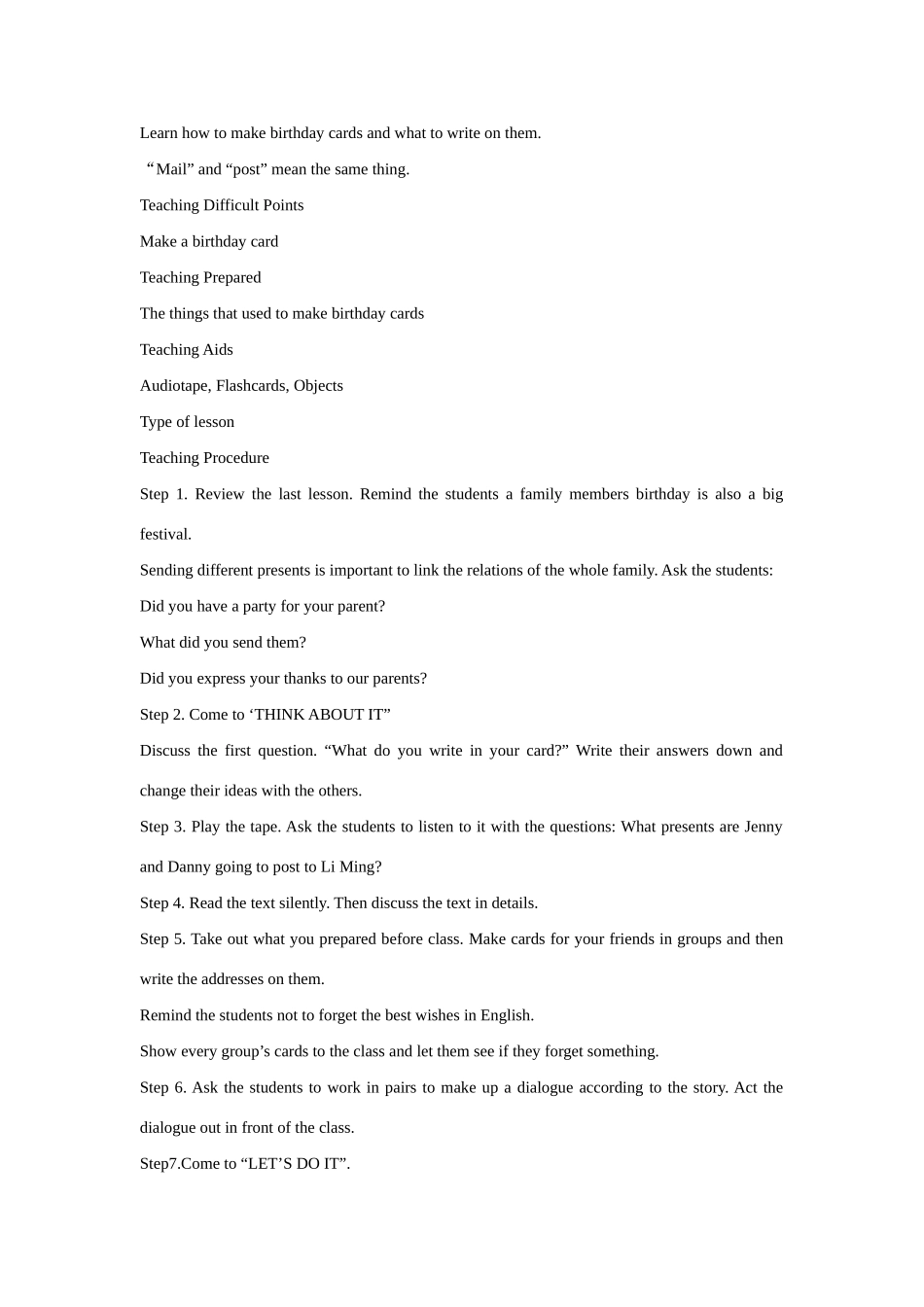 八年级英语上册 Unit 3 Lesson 21 Happy Thanksgiving-Lesson 22 Presents from Canada!教案 冀教版_第3页