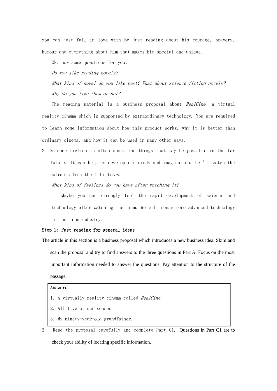 湖南省蓝山二中高中英语《unit3 Reading》教案 牛津版必修4_第2页
