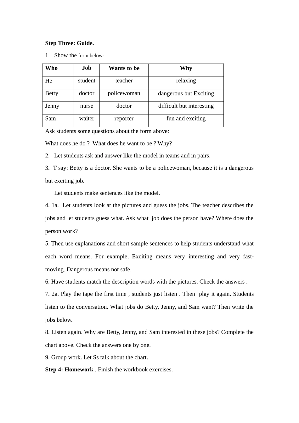 七年级英语下册Section B 1a-2c Unit 4教案新目标_第2页