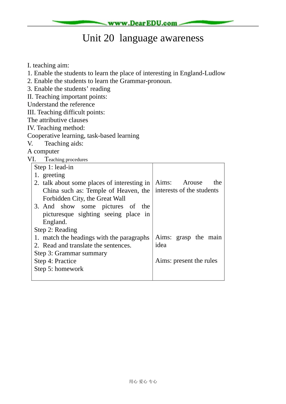 英语北师大版选修7 Unit20 language awareness_第1页