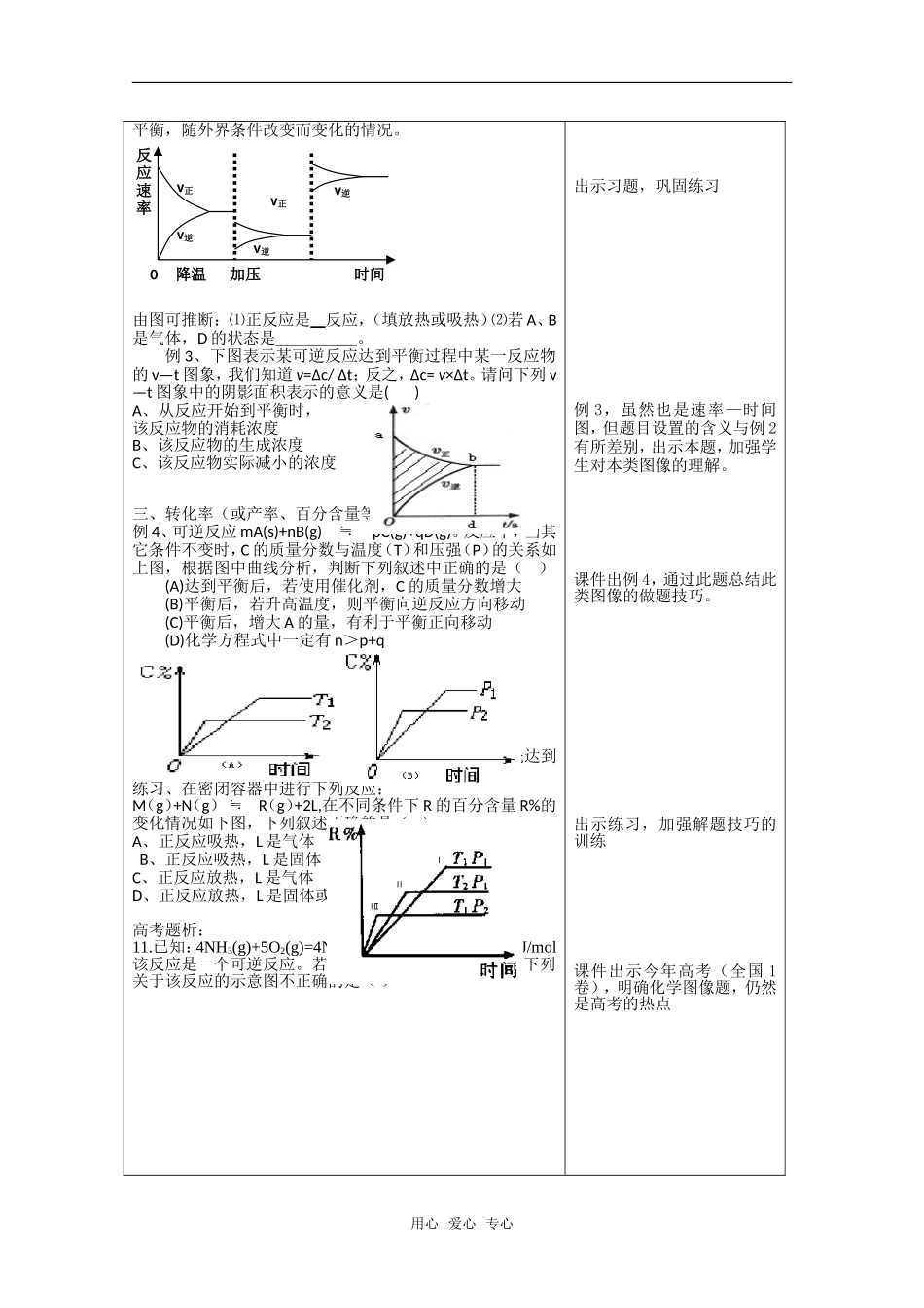 高三化学平衡复习专题教案（新人教版必修2）_第2页