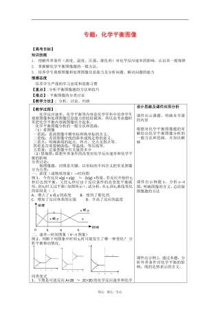 高三化学平衡复习专题教案（新人教版必修2）