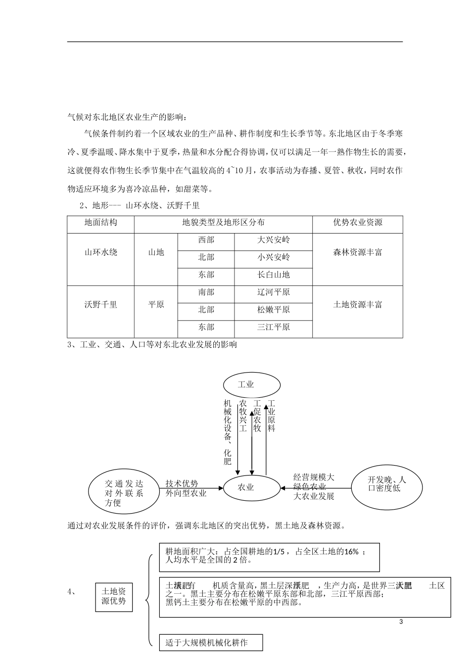 内蒙古赤峰二中高中地理 第四章第一节区域农业发展以我国东北地区为例教案5 新人教版必修3_第3页