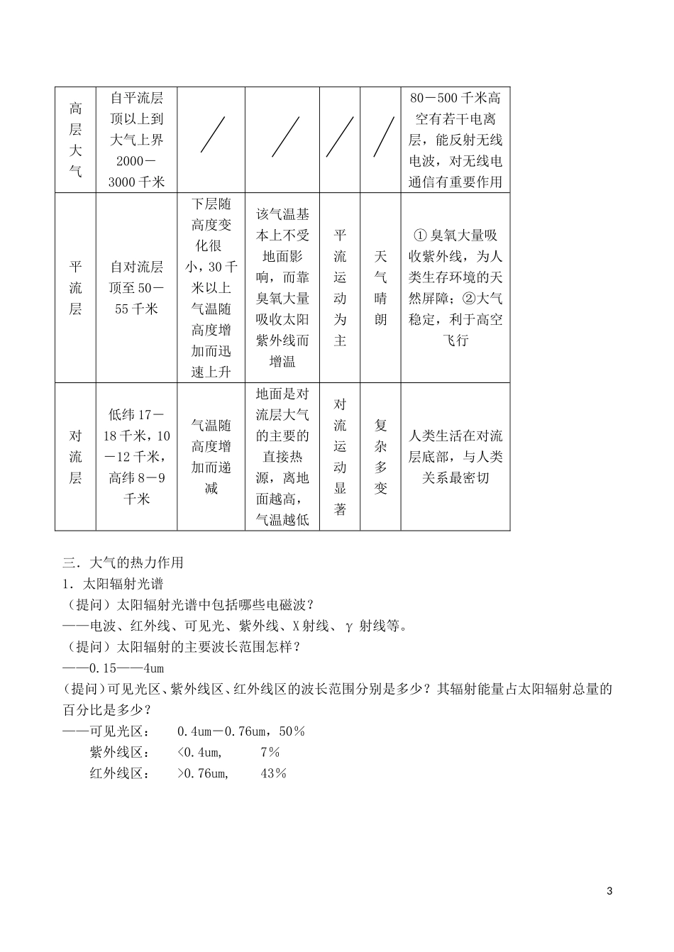 山西省运城市康杰中学高中地理 2.1 冷热不均引起大气运动教学设计 新人教版必修1_第3页