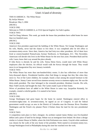 高中英语Unit1 A land of diversity