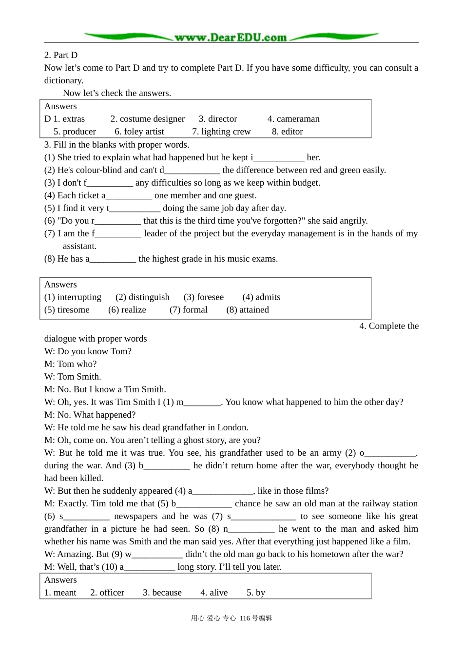 高中英语必修8Unit 4 Films and film events--Word power_第3页