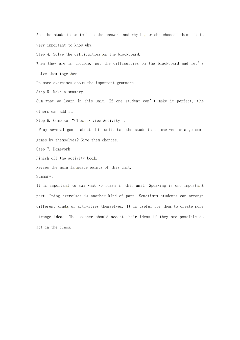 九年级英语上册 Lesson 24 Unit Review英文教案 冀教版_第2页