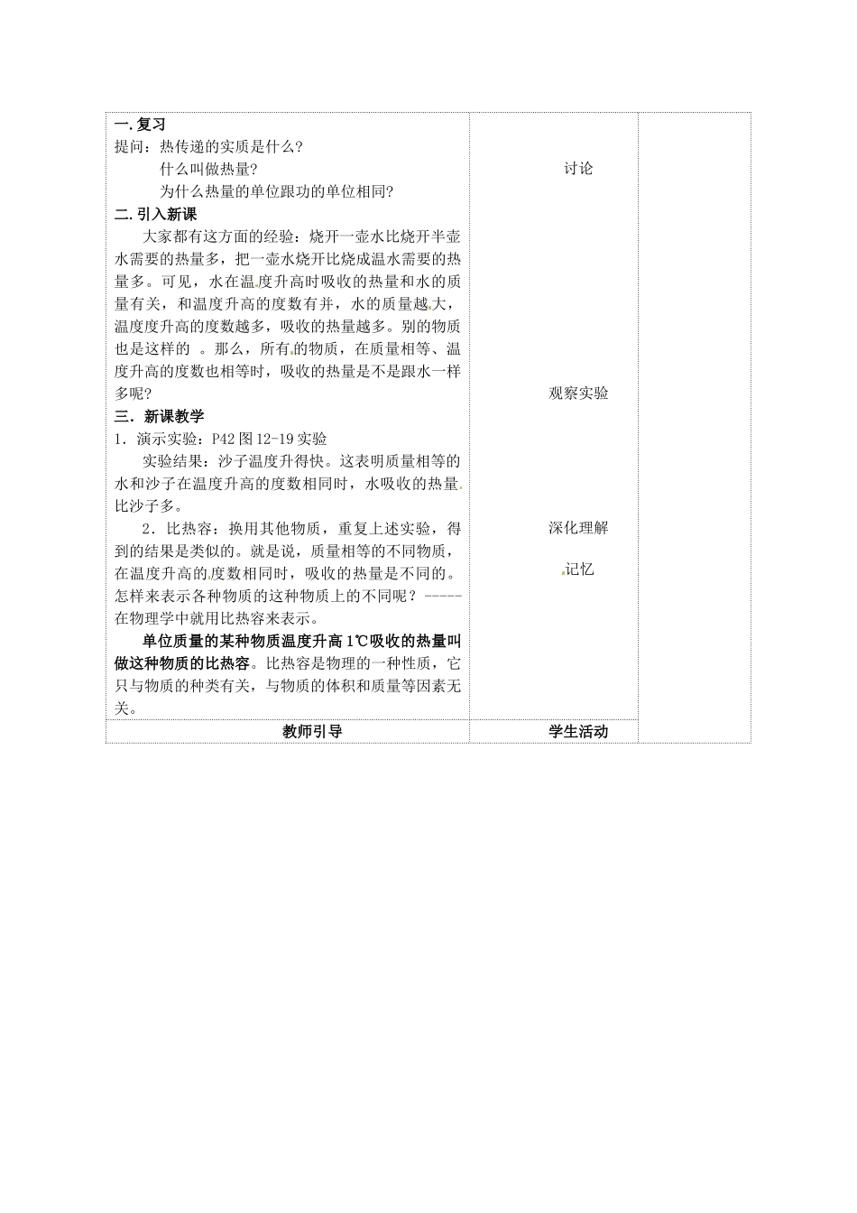 江苏省连云港市九年级物理《比热容》教案（一）_第2页