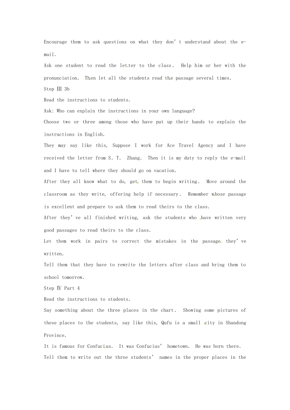 广东省汕头市龙湖实验中学九年级英语全册《Unit 7 Where would you like to visit》（The Fourth Period）教案 人教新目标版_第2页