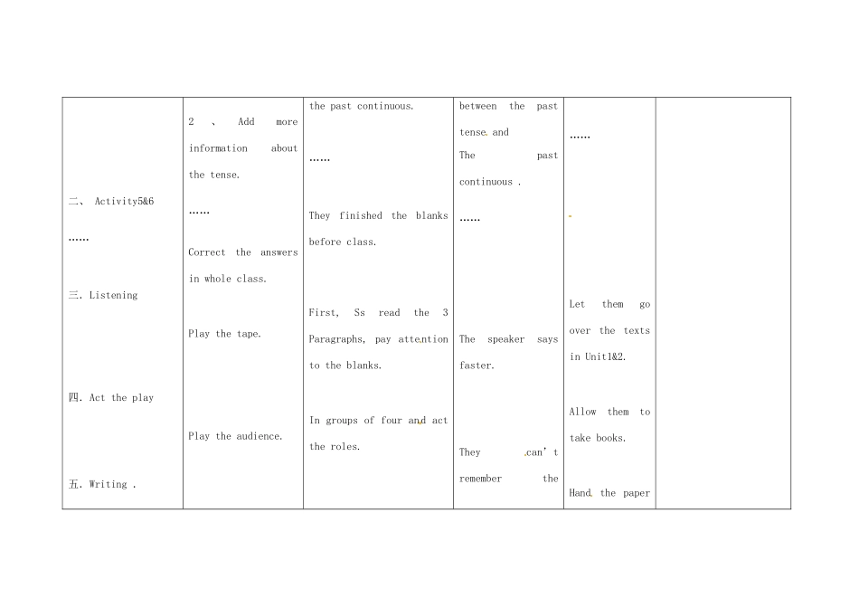 学年八年级英语上册 Module 7 A famous story Unit 3 Language in use教案 （新版）外研版-（新版）外研版初中八年级上册英语教案_第2页