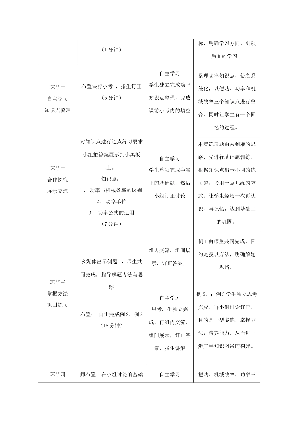 九年级物理 功率复习教案  人教新课标版_第2页