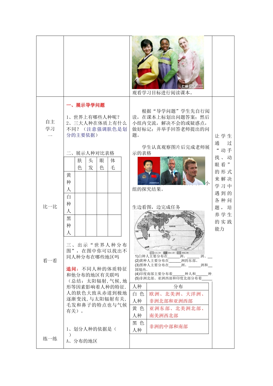 七年级地理上册 第5章 第2节 世界的人种、语言和宗教教案 （新版）商务星球版_第2页