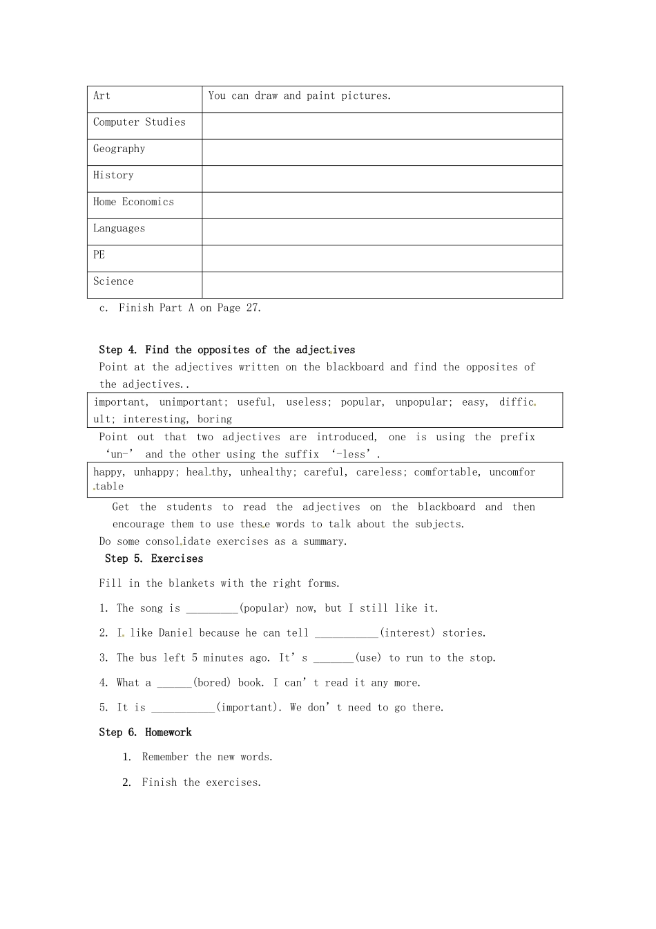 江苏省苏州市蓝缨学校八年级英语上册 Unit2 Period4Vocabulary教案 苏教版_第2页