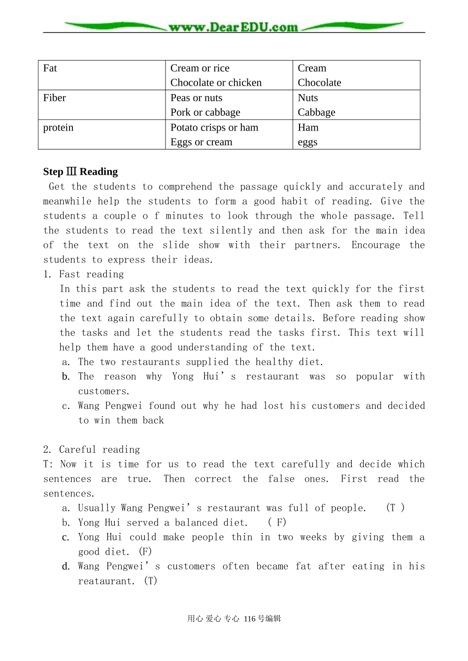 高中英语新人教版必修3 Unit2 Healthy eating_第2页