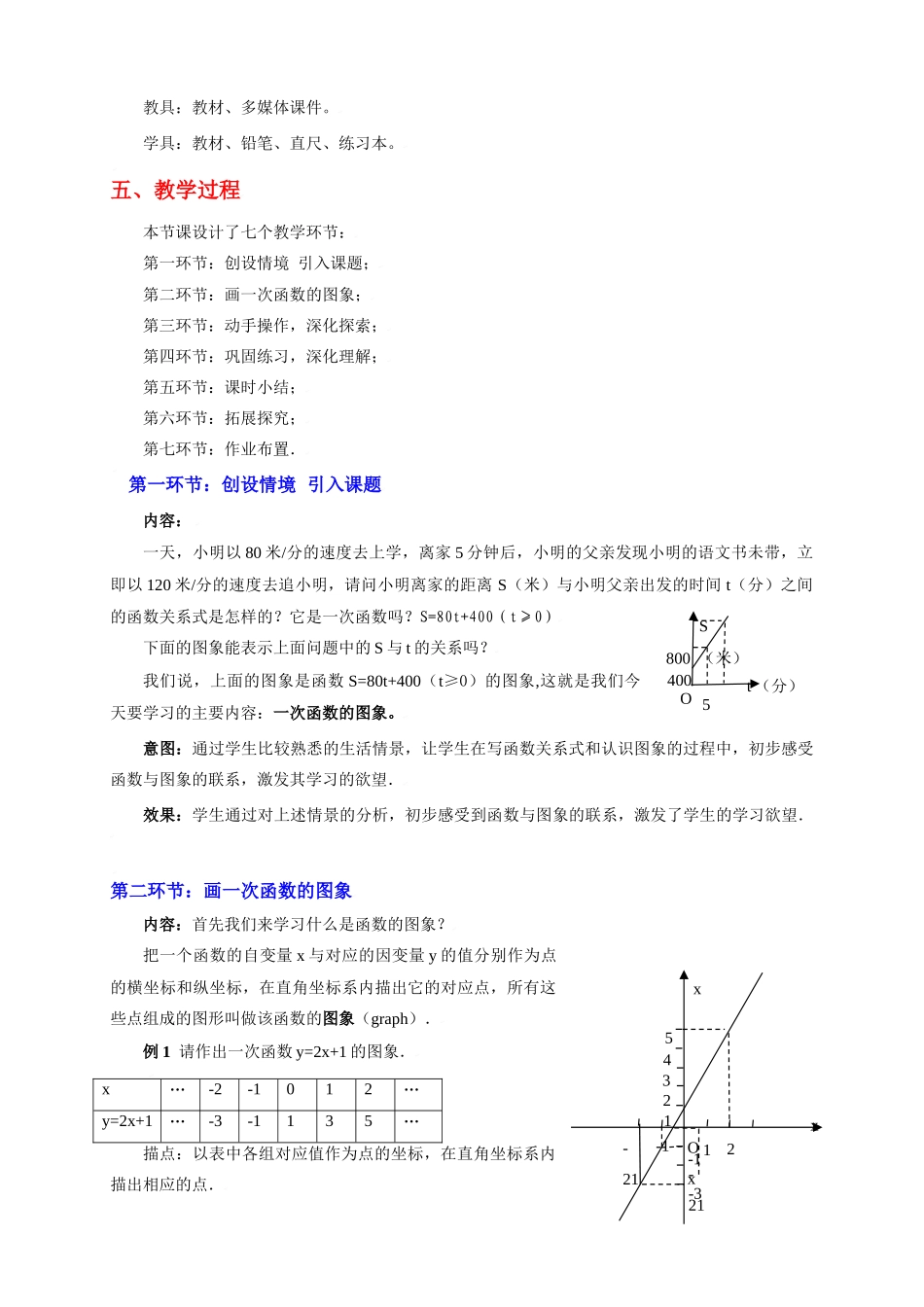 一次函数的图象（一）教学设计_第2页