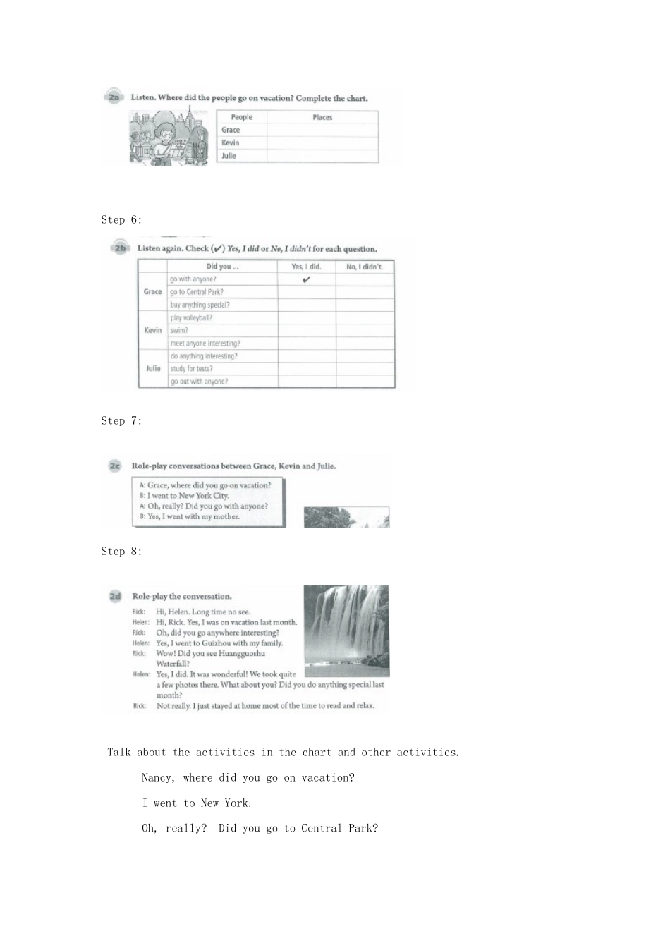 内蒙古包头市第三十六中学八年级英语上册 Unit 1 Where did you go on vacation教案2 （新版）人教新目标版_第3页