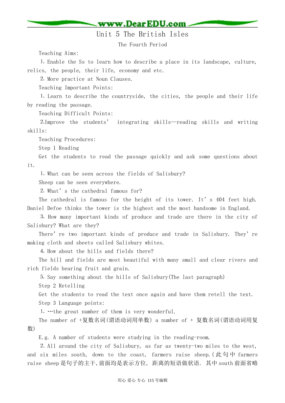 人教版高中英语第二册Unit5 The British Isles--The Fourth Period_第1页