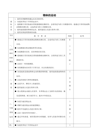 八年级物理苏科版物体的运动