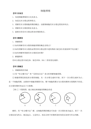 苏教版高中生物必修1细胞增殖2