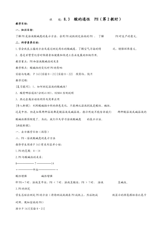 新人教版九年级物理酸的通性PH（第2教时）