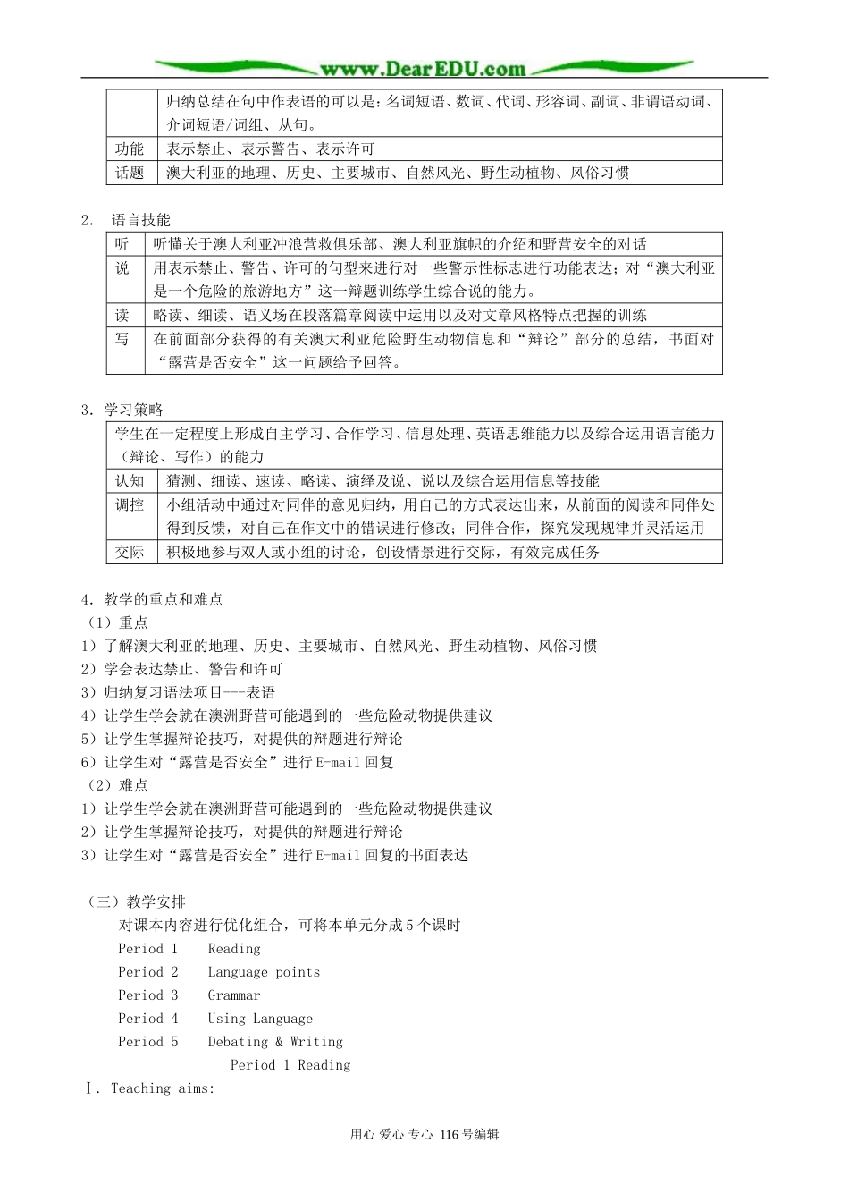 高中英语Unit 3 Australia（1）_第2页