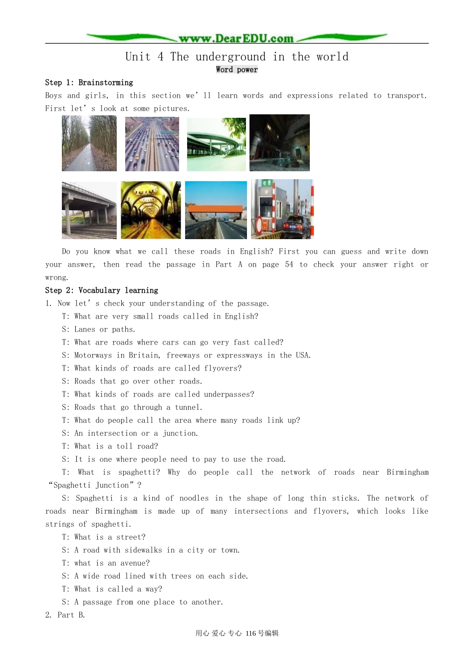 高中英语必修7Unit 4 The underground in the world-Word power_第1页