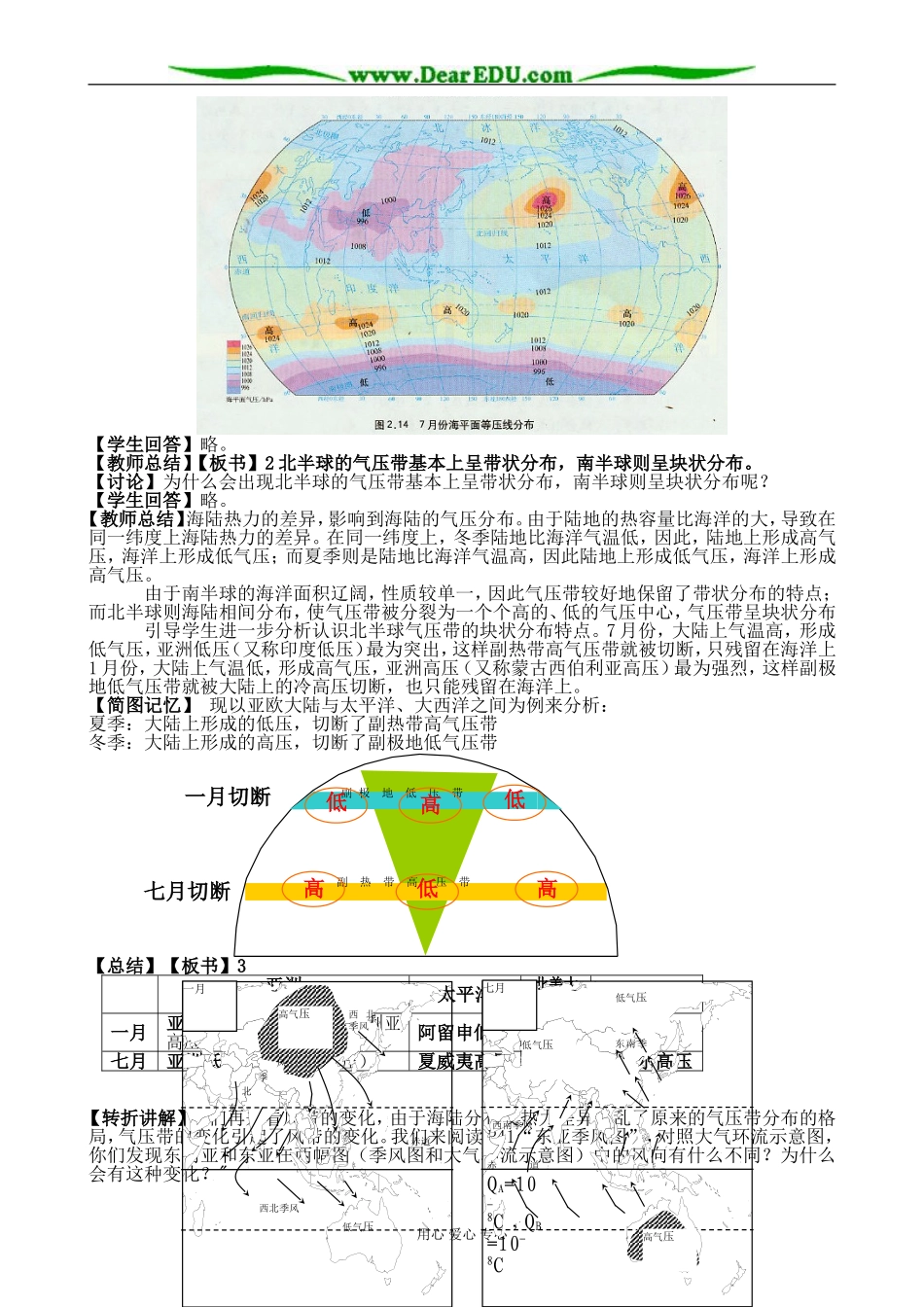 新人教版高中地理必修1气压带和风带 第2课时_第2页