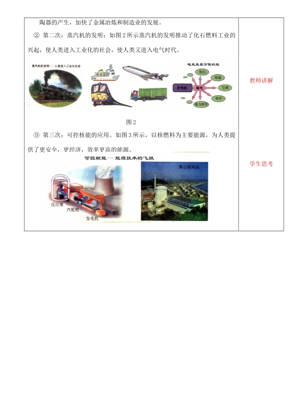 江西省信丰县西牛中学九年级物理全册 17-4 能源革命、能源与可持续发展教案 新人教版_第3页