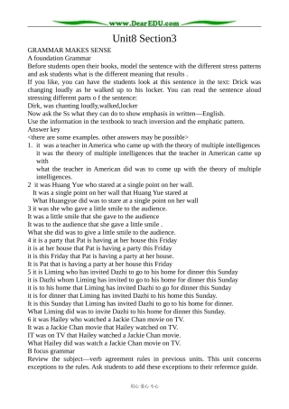 冀教版英语必修3 Unit8 Protecting the Environment Section3