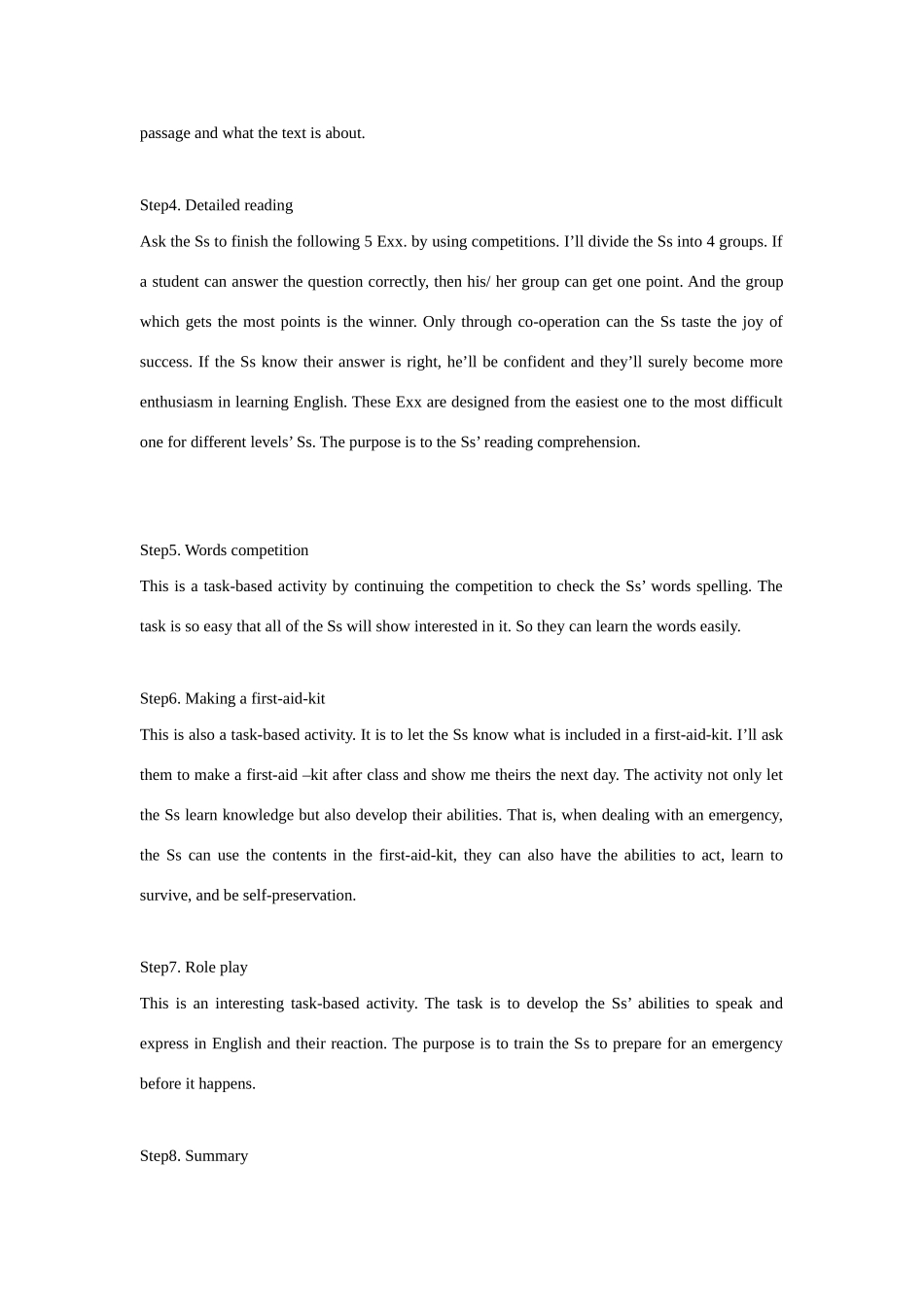 高二英语 Unit 5《First Aid for Burns》说课稿 新人教版_第3页