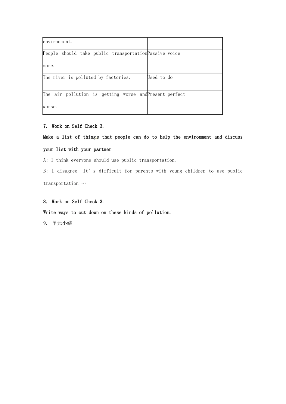 九年级英语全册 Unit 8 We’re trying to save the earth The Sixth Period教案 鲁教版五四制-鲁教版五四制初中九年级全册英语教案_第3页