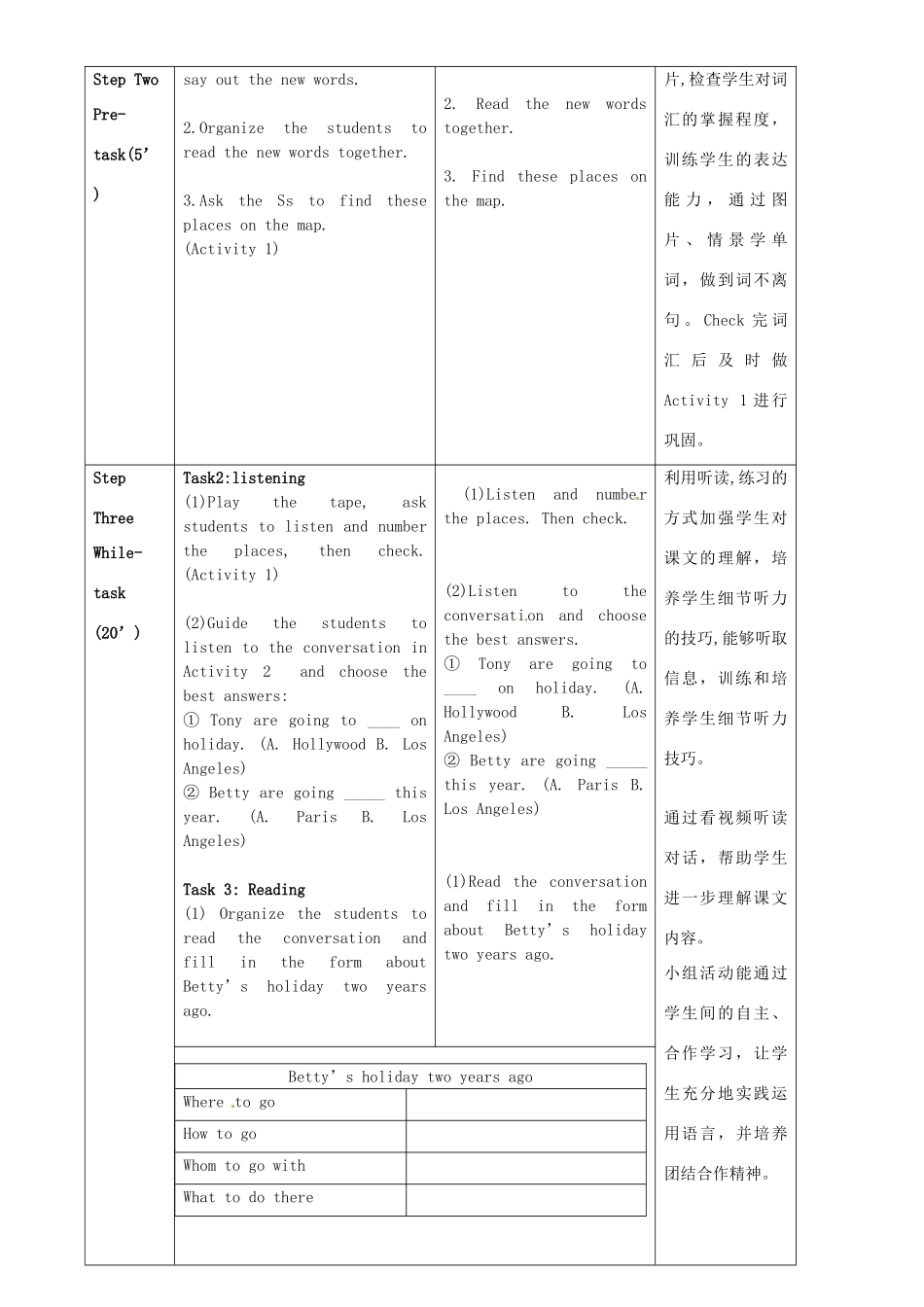 广东省惠东县教育教学研究室七年级英语下册 Module 10 Unit 1 What did you do？教案 （新版）外研版_第2页