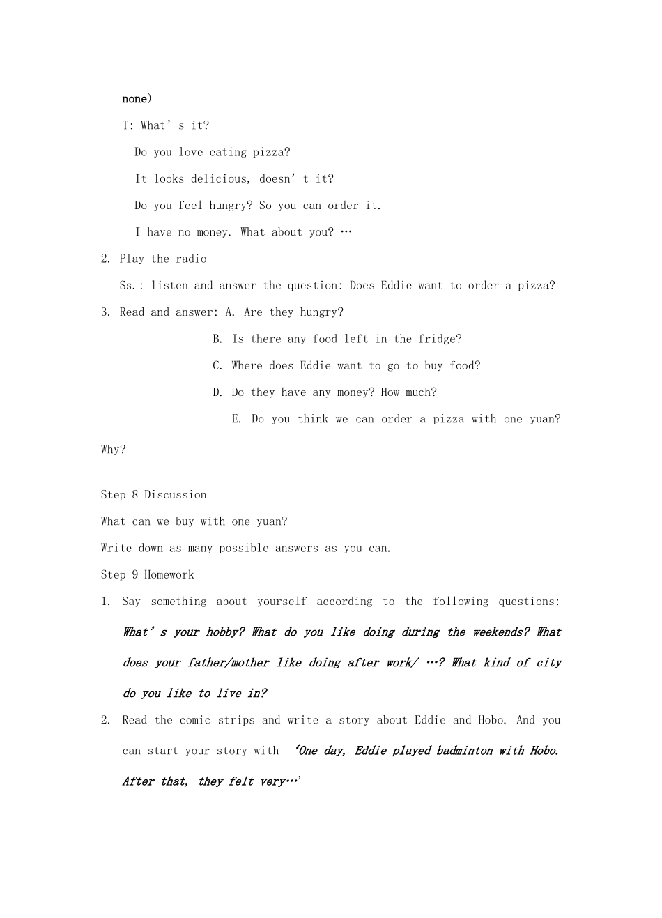 江苏省连云港市灌南县实验中学七年级英语下册《7B unit3 welcome to the unit》教案 人教新目标版_第3页