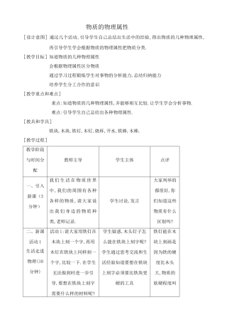 八年级物理物质的物理属性苏科版