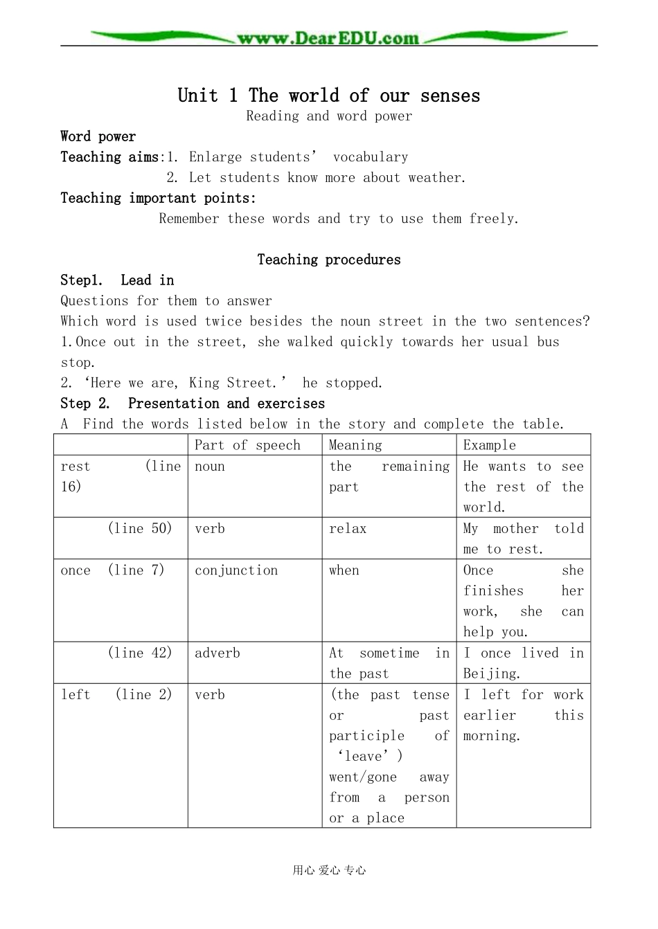 牛津版英语必修3 Unit 1 The world of our senses--word power_第1页