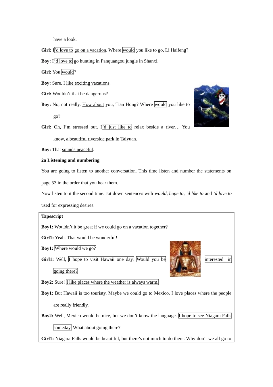 九年级英语：Unit 7 Where would you like to visit教学设计（人教新目标版）_第3页