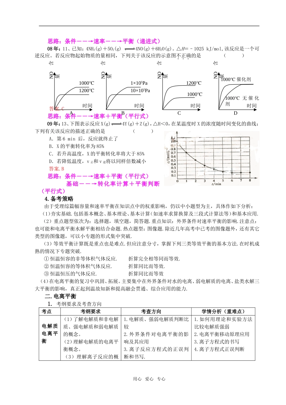 高三化学高考谈谈化学平衡、电离平衡、电化学的一轮复习教案人教版_第2页