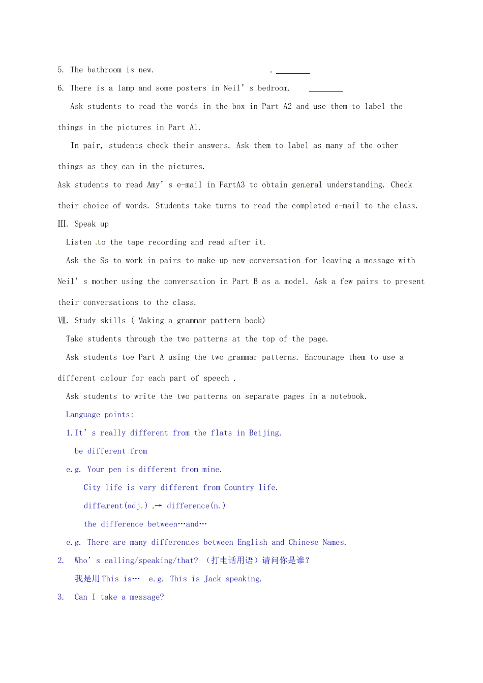 江苏省太仓市七年级英语下册 Unit 1 Dream Homes Integrated skills and Study skills教案 （新版）牛津版-（新版）牛津版初中七年级下册英语教案_第2页