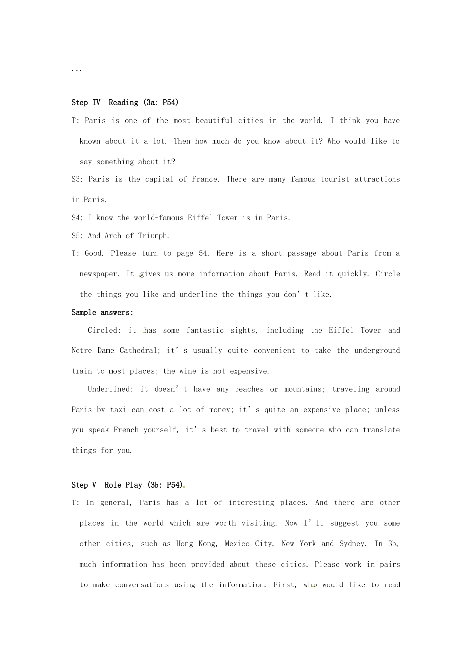 新疆石河子市第八中学九年级英语全册 Unit 7 Where would you like to visit Practice教案 人教新目标版_第3页