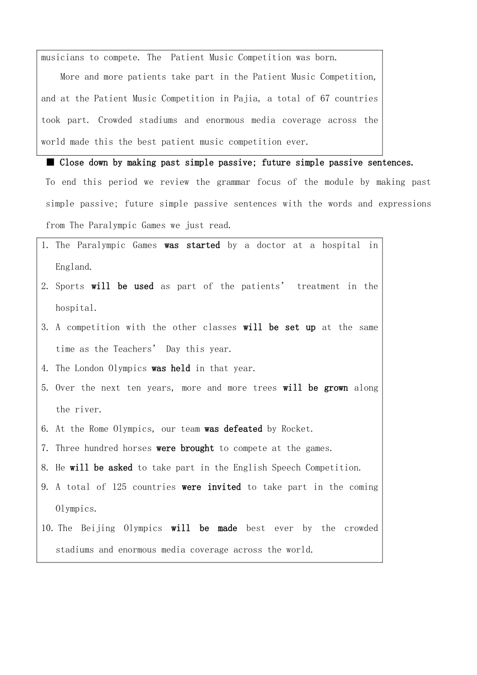 外研版英语九年级上册 Module3 Sporting life Unit3_第3页