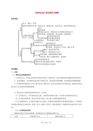 高中政治：《经济生活》第5课学习指要（新人教版）