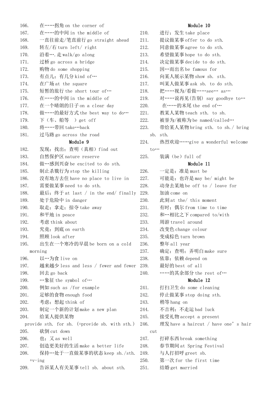 八年级英语上册 短语手册教案 外研版_第3页