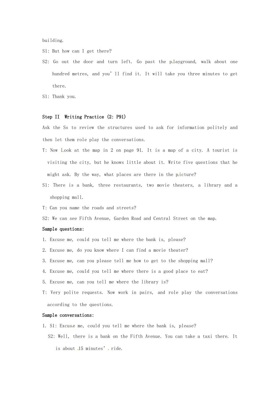 新疆石河子市第八中学九年级英语全册 Unit 11 Could you please tell me where the restrooms Selfcheck教案 人教新目标版_第2页