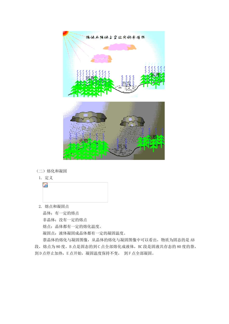 八年级物理上：第五章物态变化复习教案（一）教科版_第2页