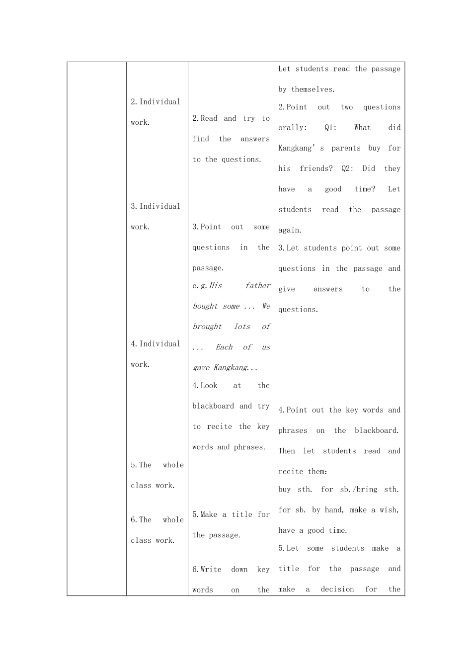 七年级英语下册 Unit 7 The Birthday Topic 3 Everyone had a good time Section C教案 （新版）仁爱版-（新版）仁爱版初中七年级下册英语教案_第3页