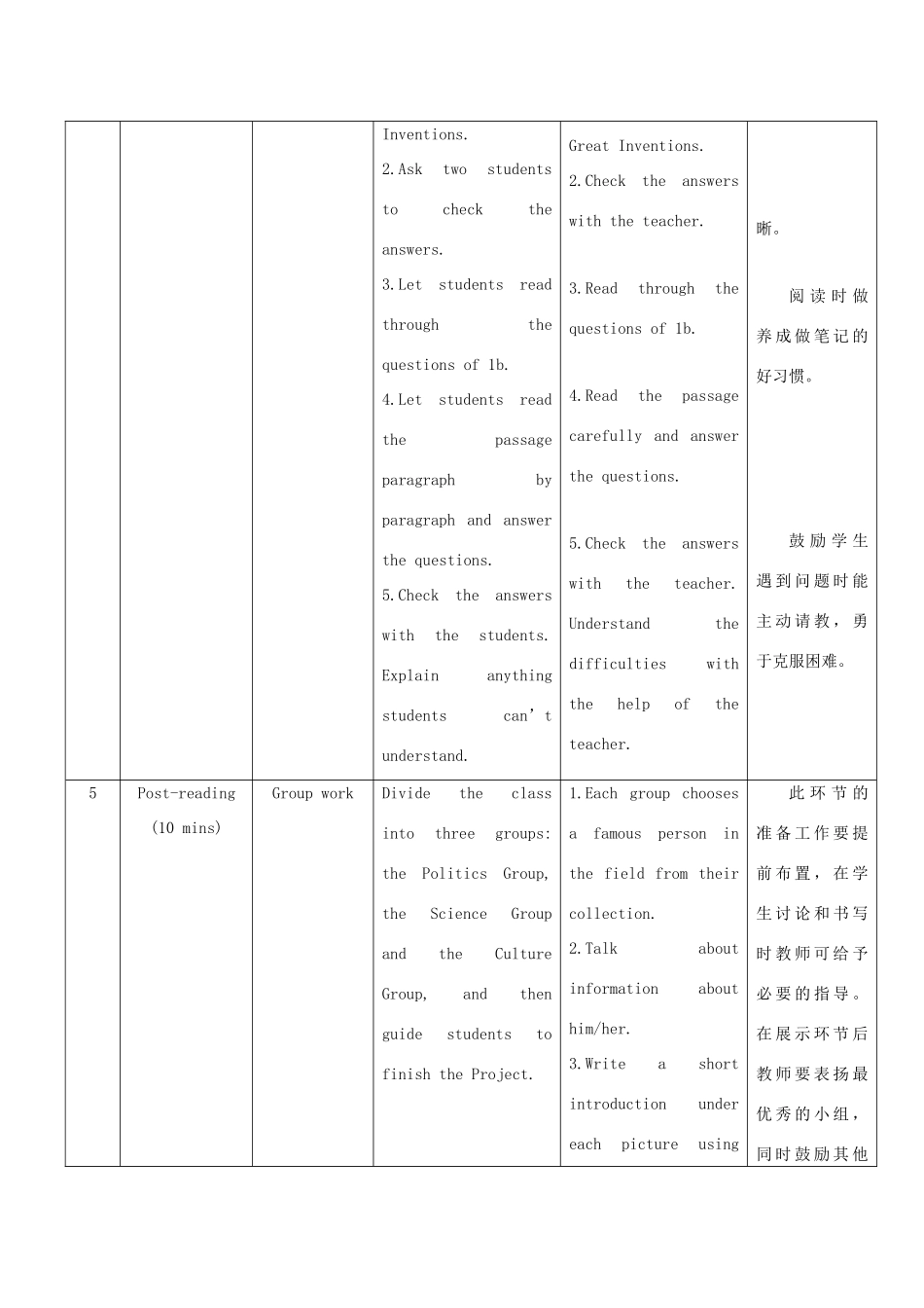 九年级英语下册 Unit 5 Topic 2 He is really the pride of China Section D教学设计 （新版）仁爱版-（新版）仁爱版初中九年级下册英语教案_第3页